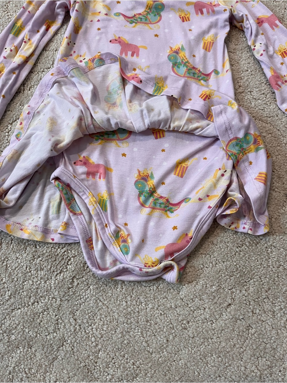 Posh Peanut x Glitterville Parisian Sleigh Long Sleeve Twirl Bodysuit 18-24 NWOT - Picture 2 of 6